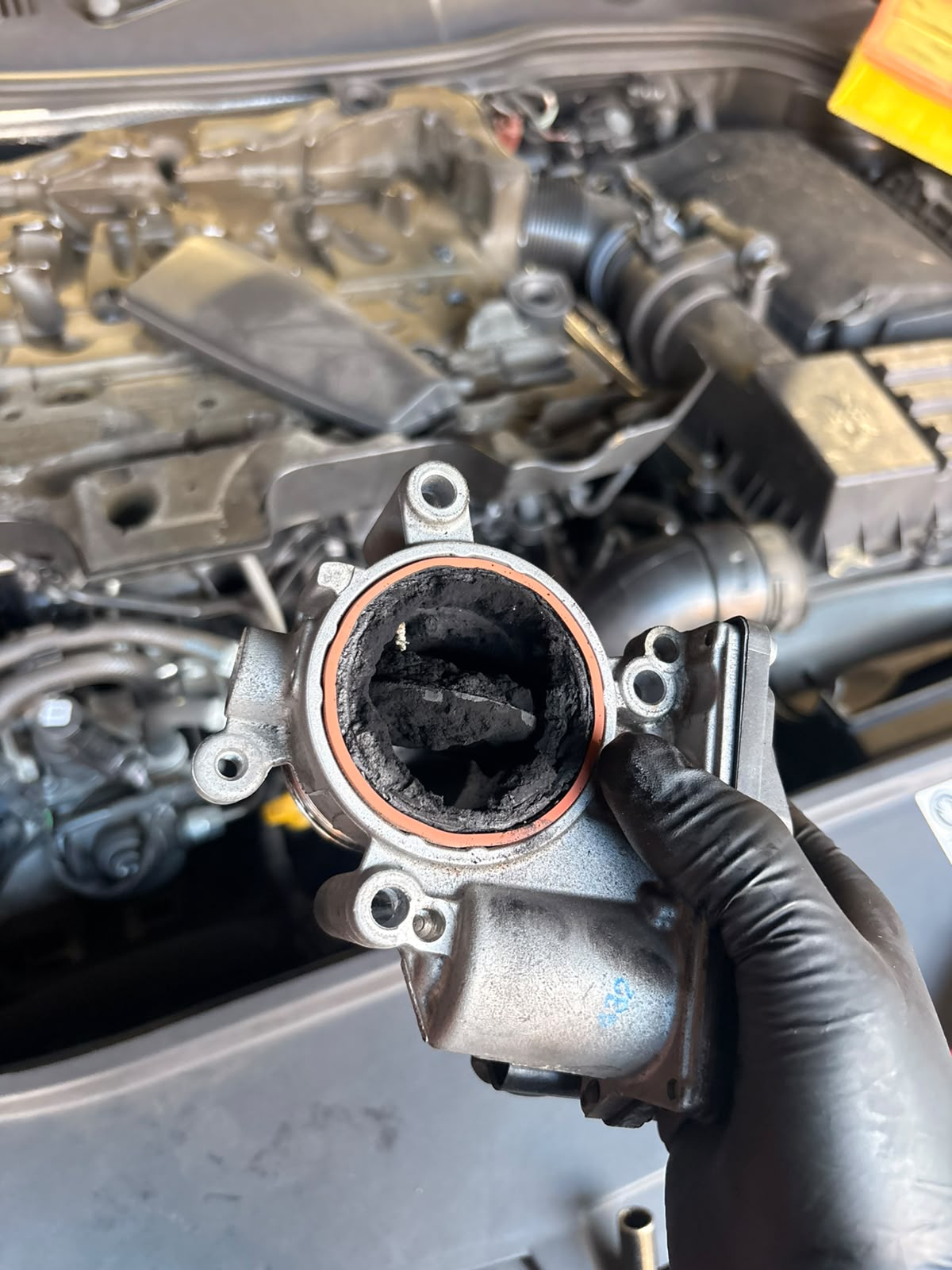Carbon build-up found during real diagnostic repair work